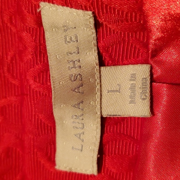 NWT SZ Large Vintage Laura Ashley Red Tapestry ♥️ Jacket - Picture 5 of 9